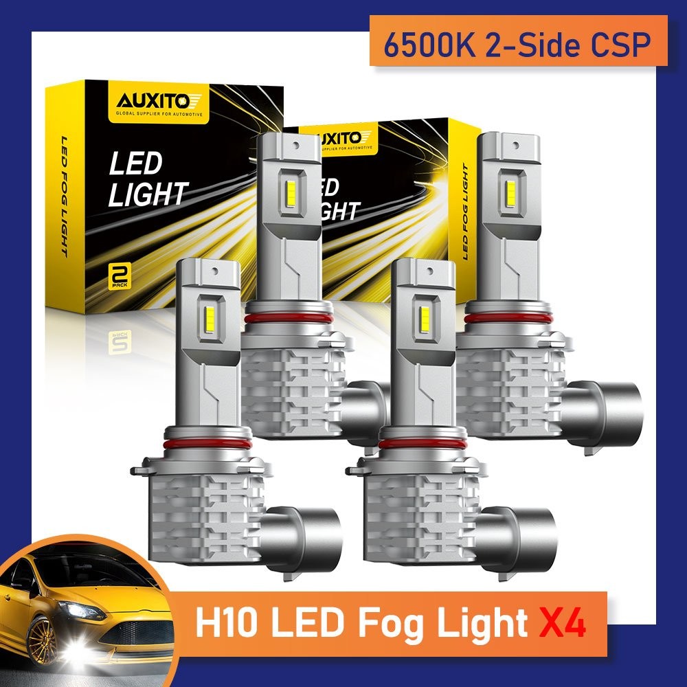 AUXITO CANBUS H10 9140 White 6500K LED Fog Light Daytime Running Light DRL 2/4PC
