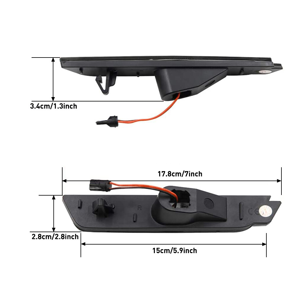 4x For 2010-2015 Chevrolet Camaro LED Side Marker Light Smoked Car Replace Parts