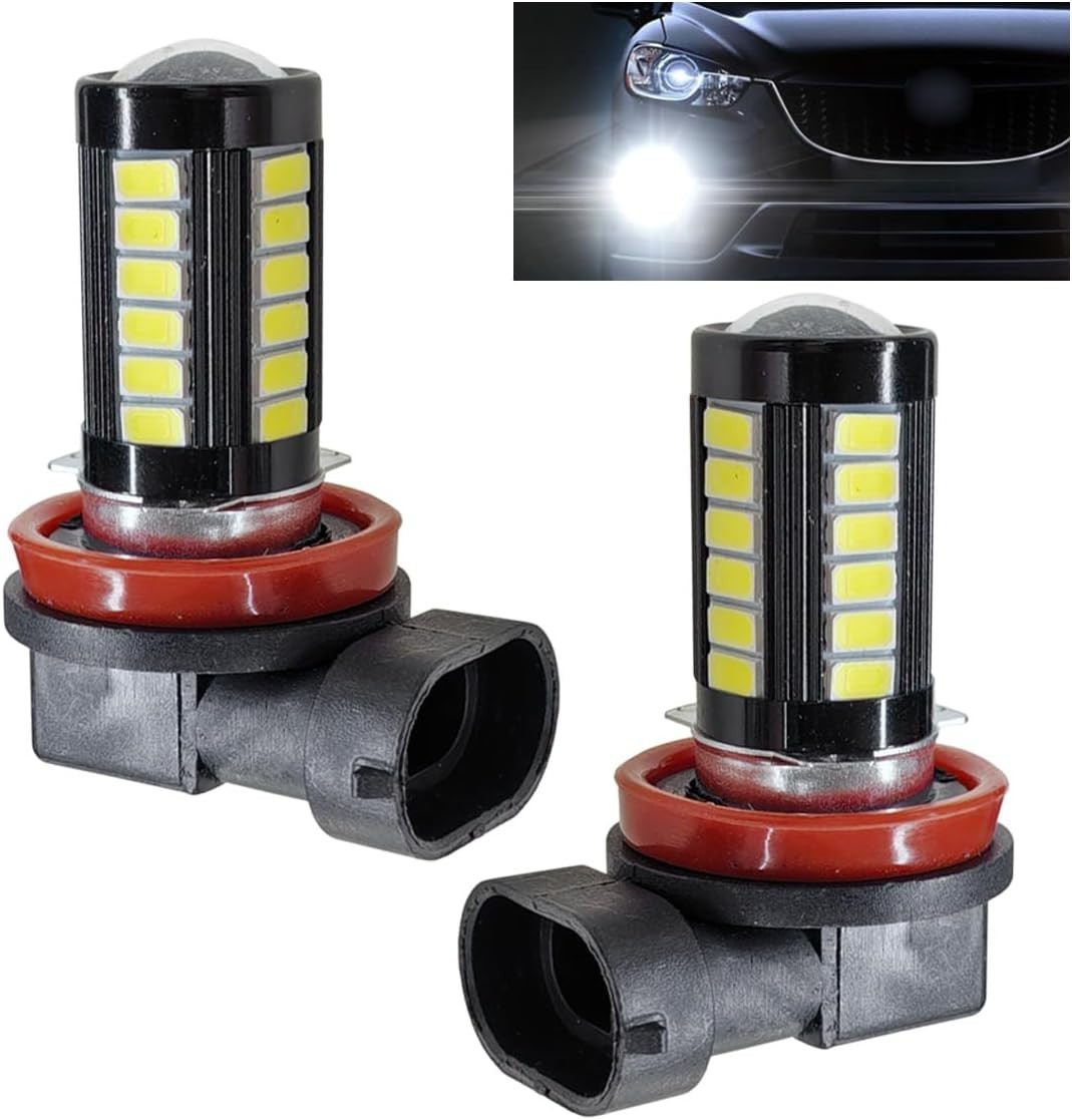 High Brightness 6500K H11 LED Fog Lights – 2PCS, Universal Fit, 50000 Hours Life