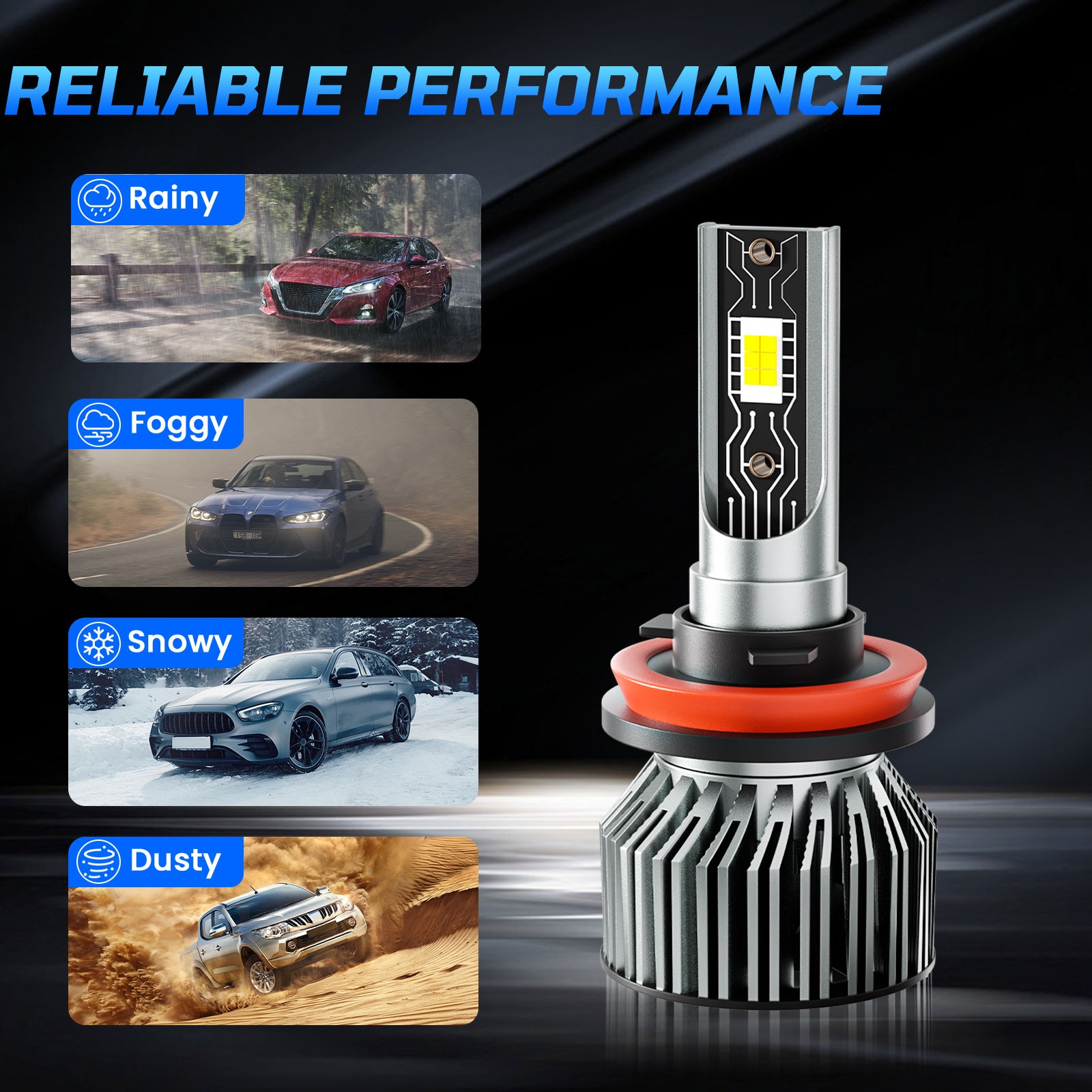 For Nissan Altima 2007-2018 LED Headlight Kit Bulbs Super Bright 10000K 72000LM
