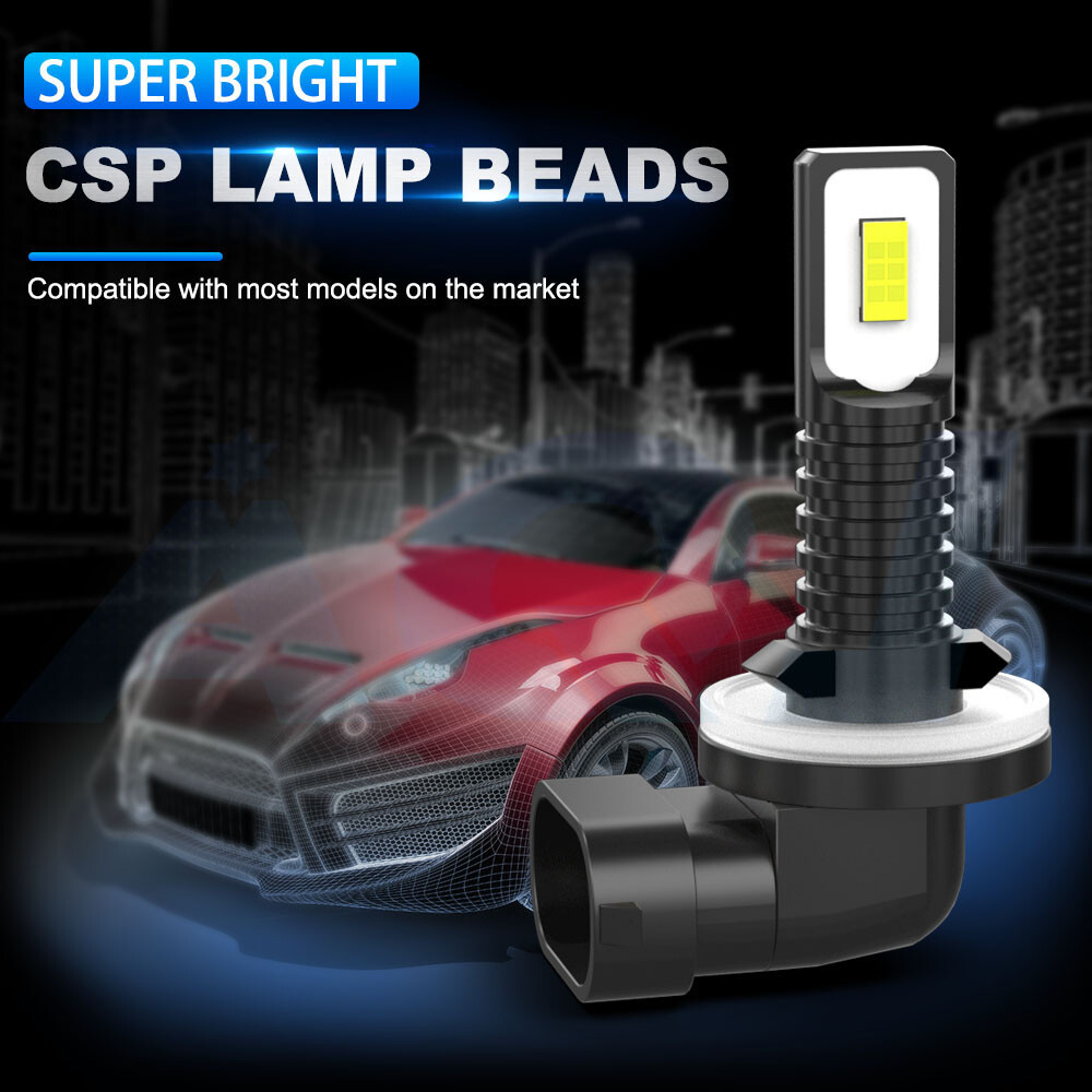 2Pcs 881 H27W/2 70W 8000LM White 6000K LED Fog Light Running Bulbs Super Bright