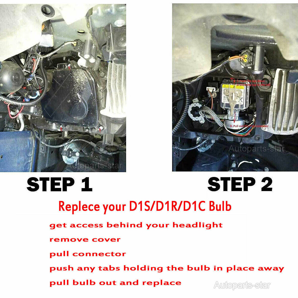 2PCS NEW OEM D1S 6000K 66140 66144 85410 85415 HID XENON HEADLIGHT BULBS SET