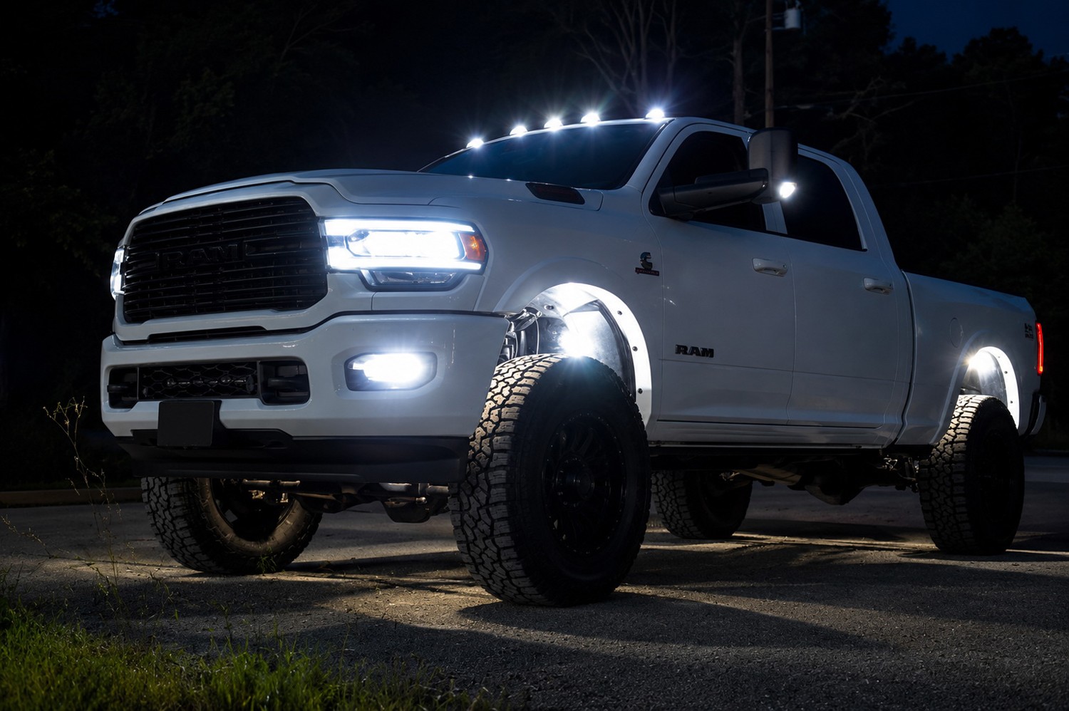 OE-Replace Smoke Lens White Full LED Cab Roof Lights For Dodge 19+ RAM 2500 3500