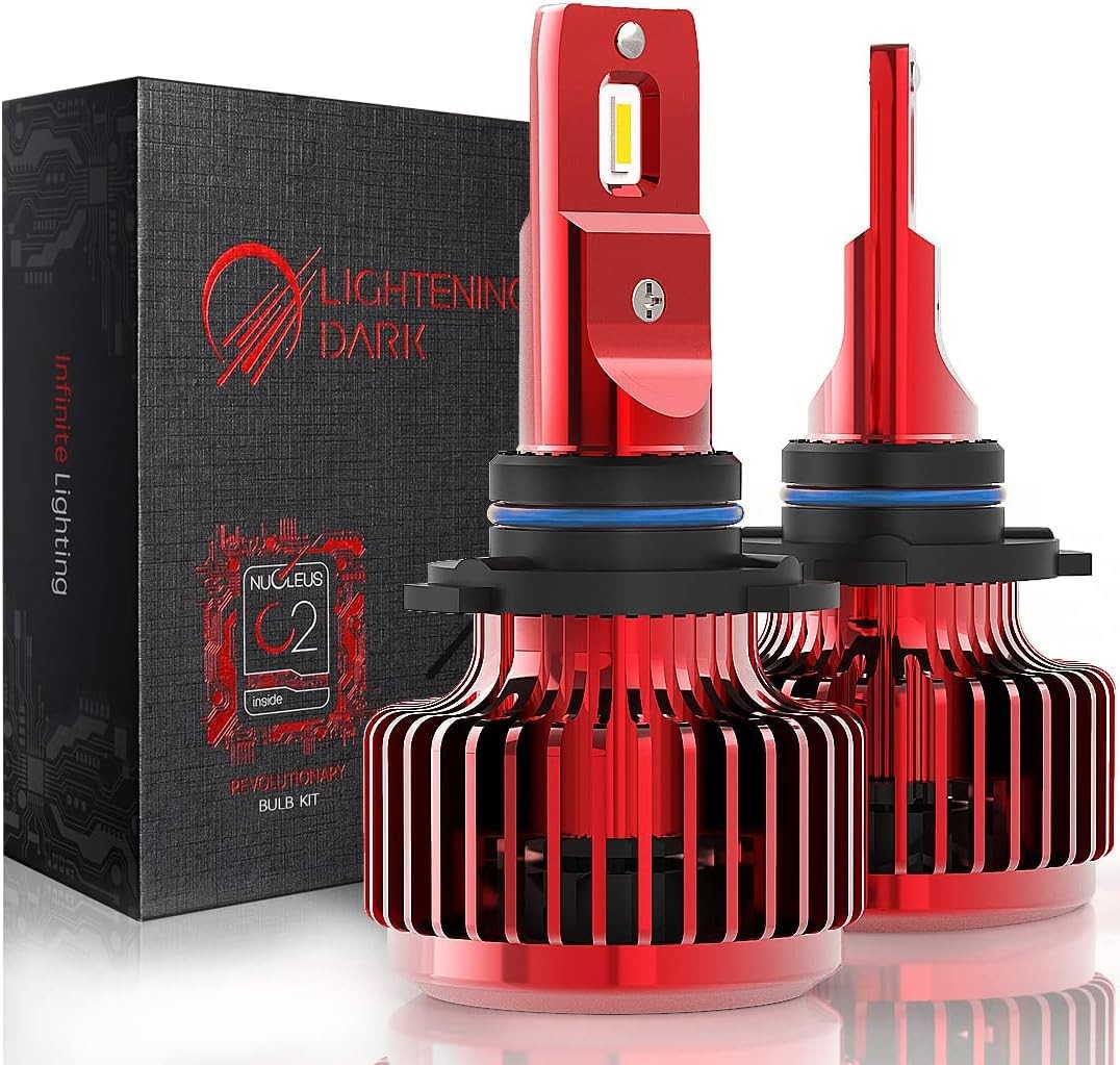 2 PCS 9006 Fog Light Bulbs 6500K Xenon White 360 Adjustable Beam Auto Lamps