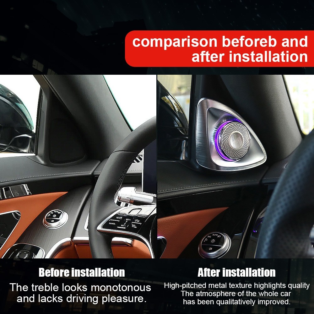 For Mercedes Benz S Class 4D Tweeter LED Speaker Ambient Lamp S500 S580 W223 AMG