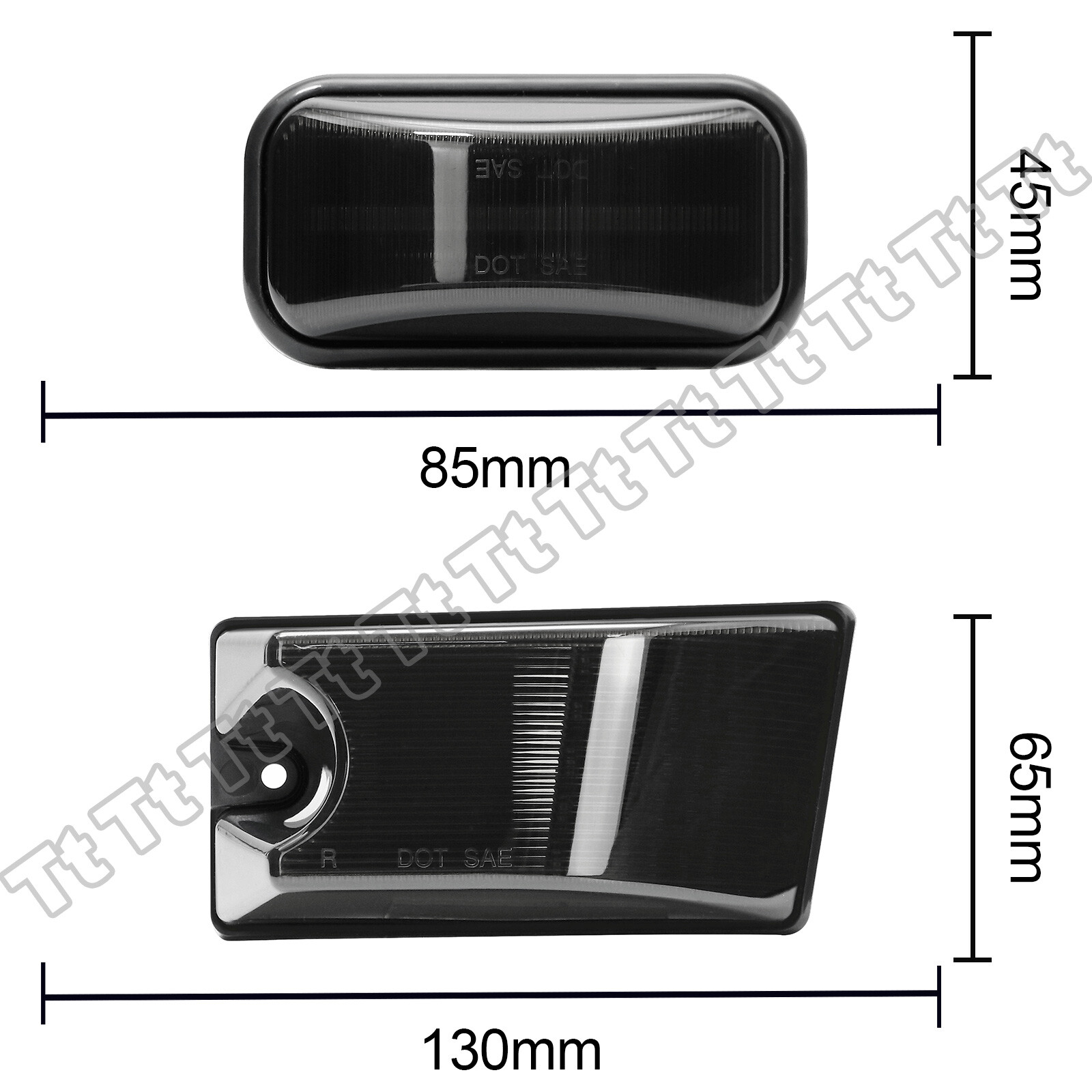 For 2003-09 Hummer H2 | 2005-09 H2 SUT LED Smoked Cab Roof Marker Lights Kit 10x