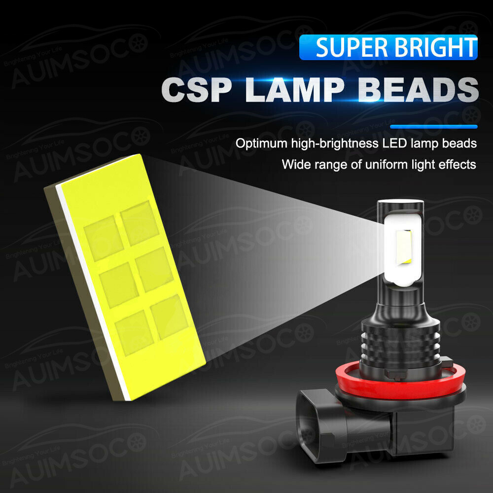 H11 LED Headlight Super Bright Bulbs Kit 8000K White 330000LM High Low Beam Lamp