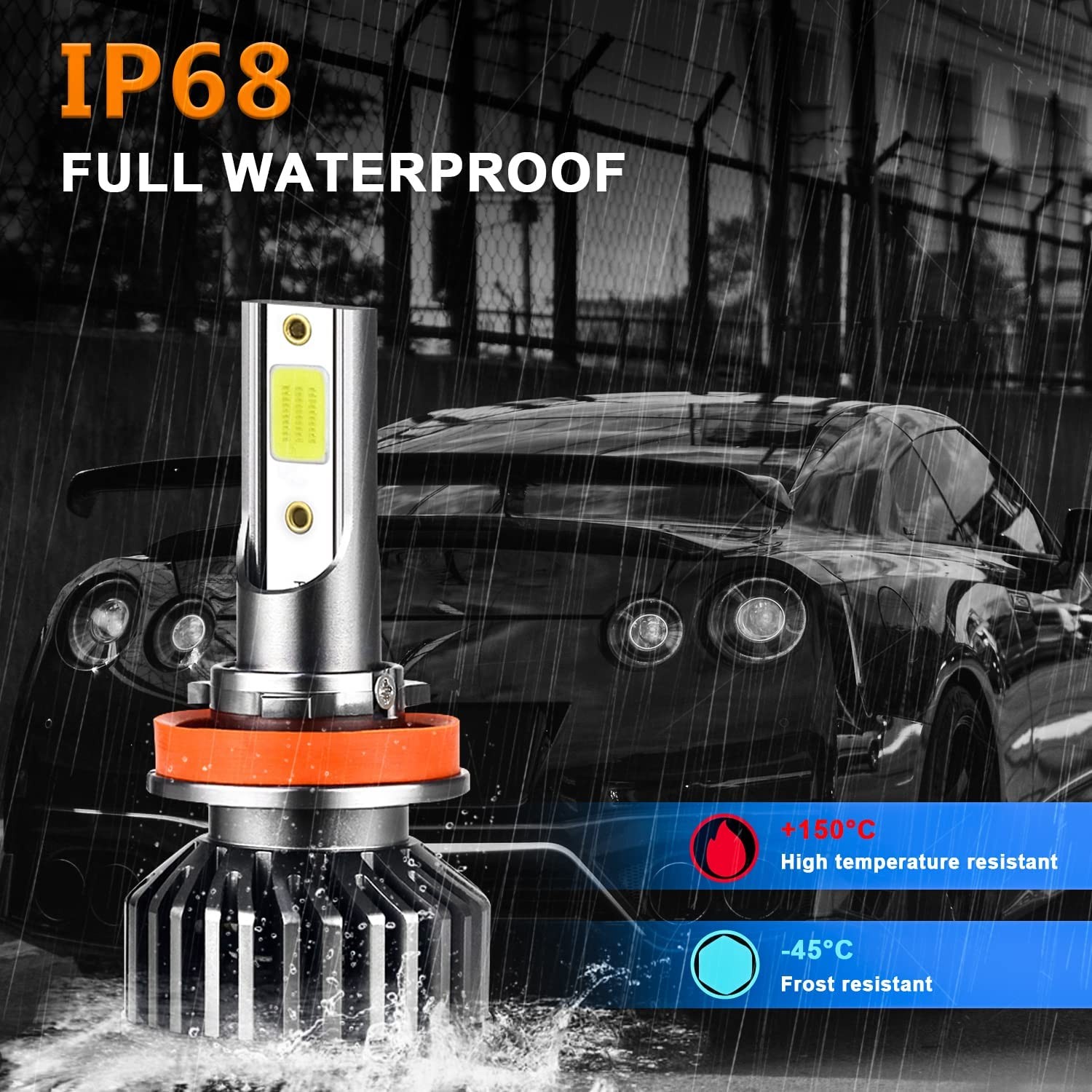 For Ford Ranger 2019-2022 Combo LED Headlight Lights Bulbs 6000K High/Low Beam