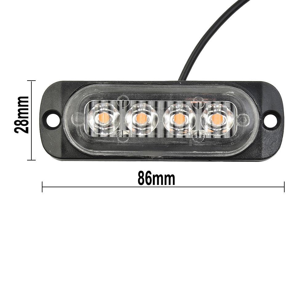 12W DC 12V-24V 4LED Work Light Bar Driving Lamp Fog Off Road SUV Car Boat Truck
