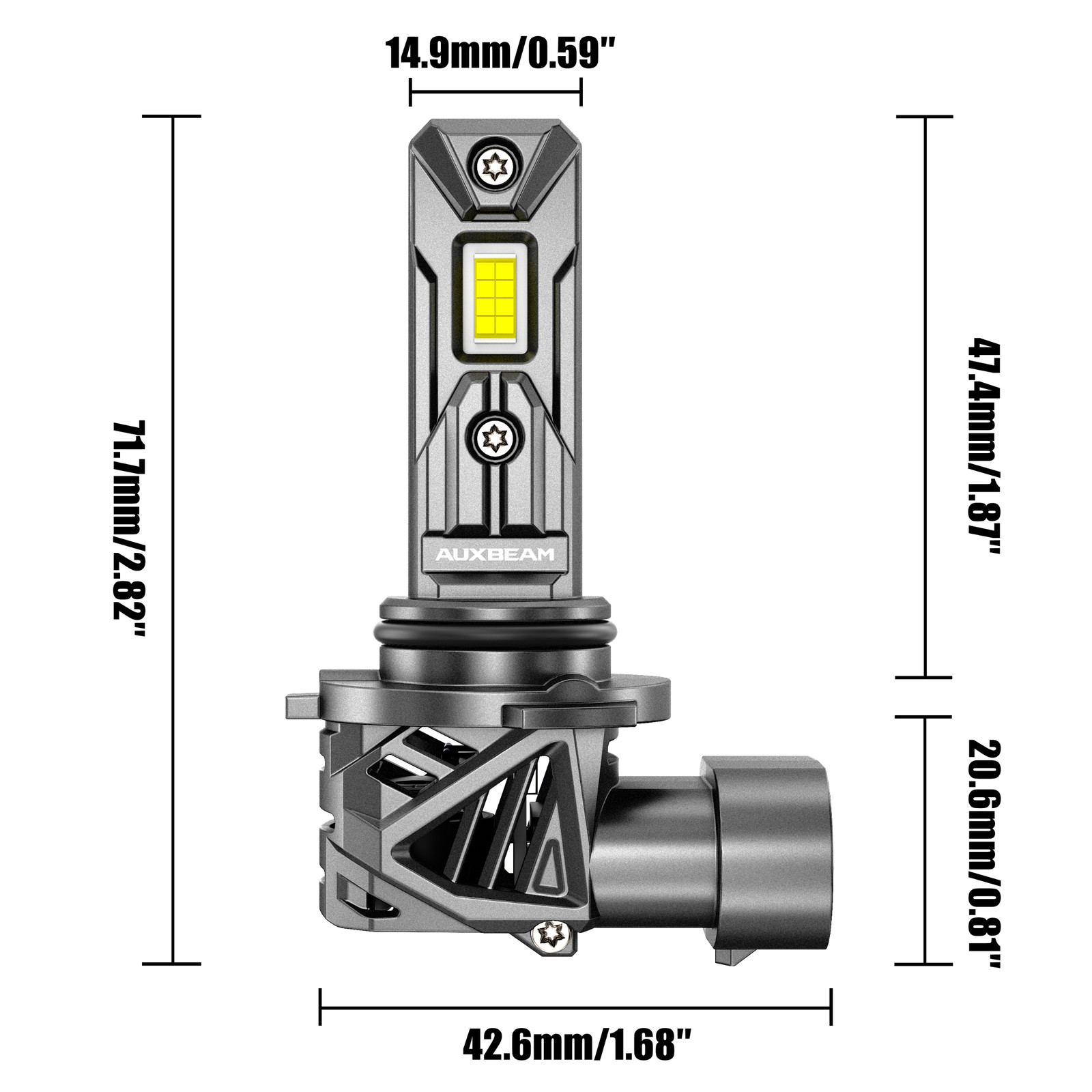 90W 9006 LED Car Headlight Bulb Plug and Play Direct Fit Cooling Fan Q26S Series