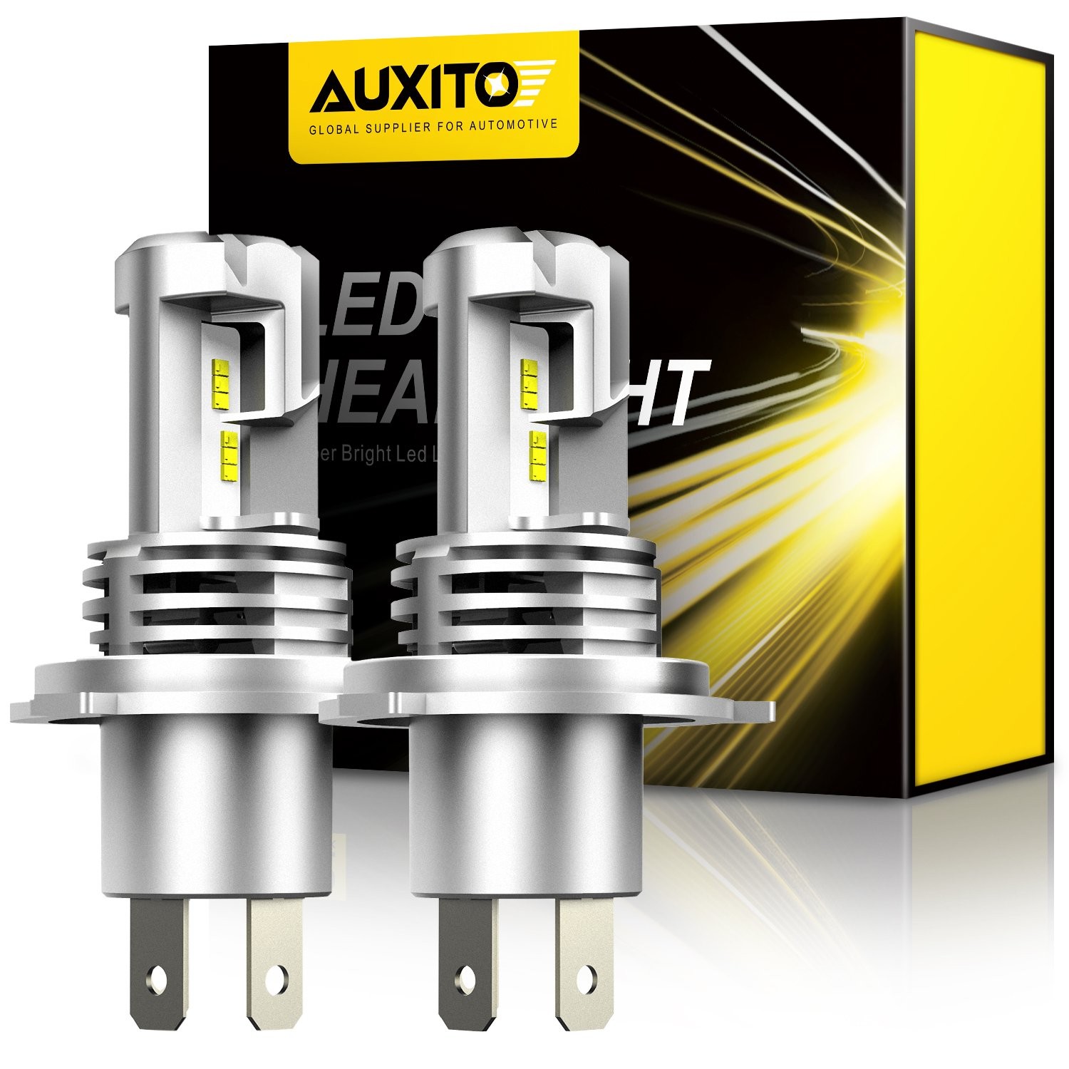 2-sides 9003 H4 HB2 LED Headlight Bulbs Kit High Low Beam 6500K 2400000LM Bright