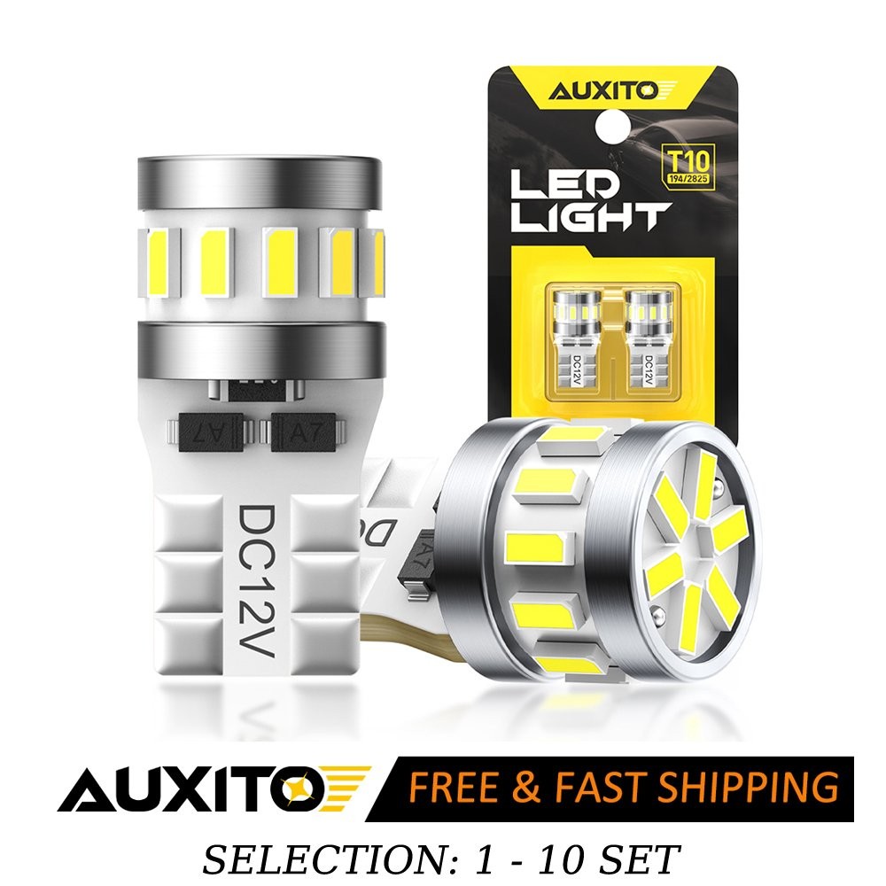 2-20X T10 W5W 194 LED License Plate Map Door Dome Trunk Light Bulb White 3014SMD