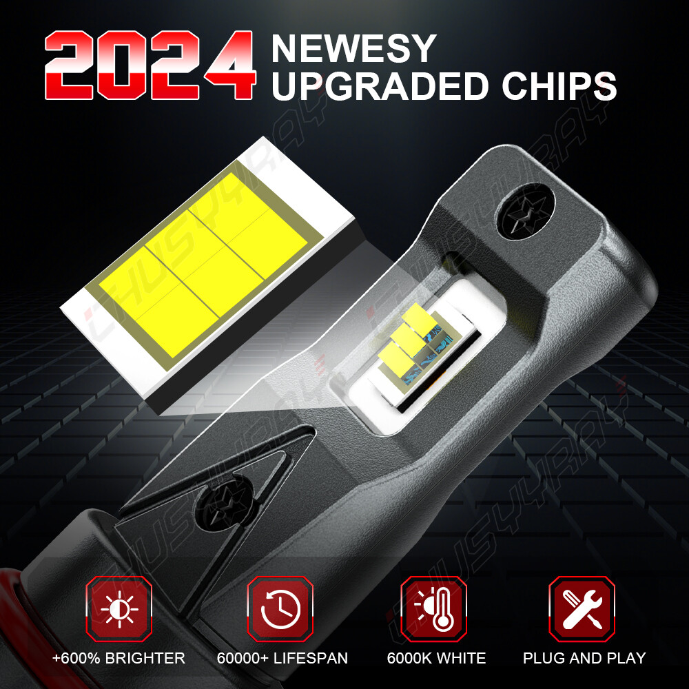 9005 LED Headlight Bulb Kit High/Low Beam White Super Bright 6000K CANBUS