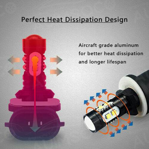 2 pack 881 LED Fog Light Driving Bulbs 862 886 889 894 896 898 Xenon White 6000K