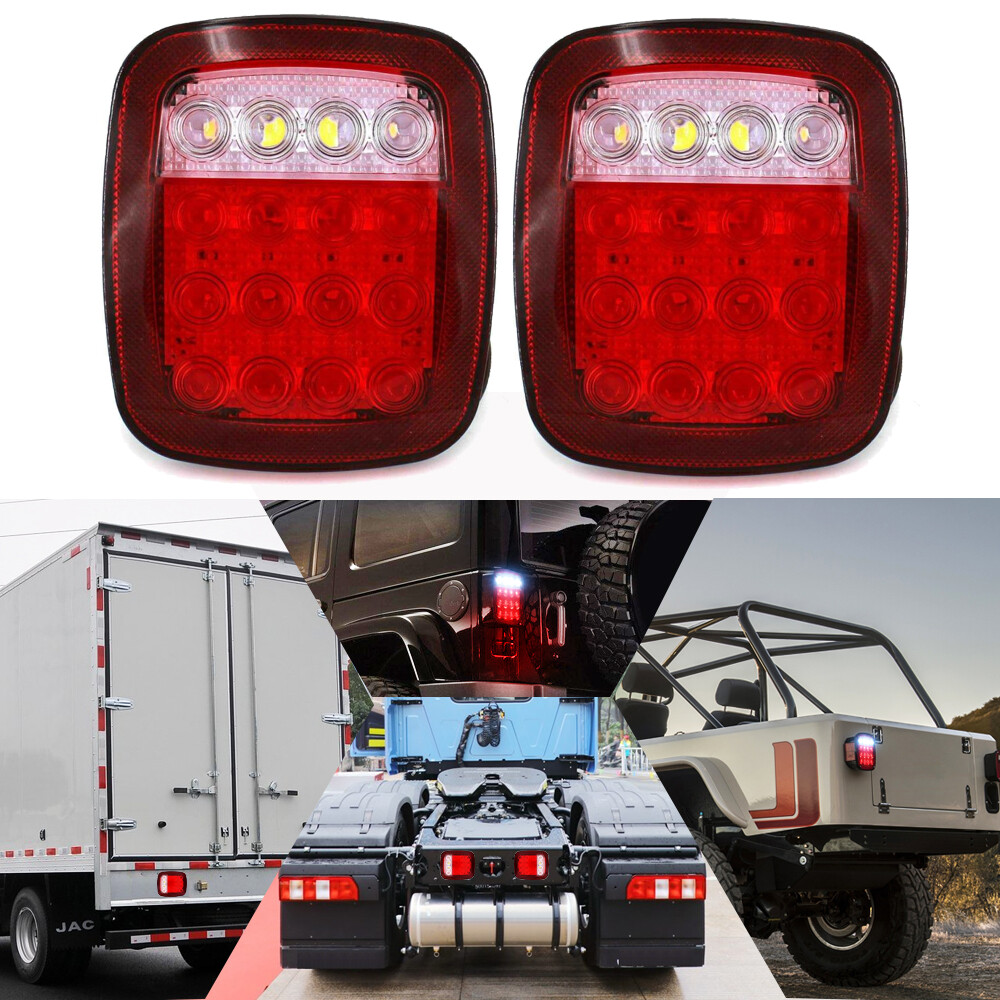 Pair for Peterbilt LED Stop Tail Brake Turn Lights Replaces 16-06292 + 16-06291