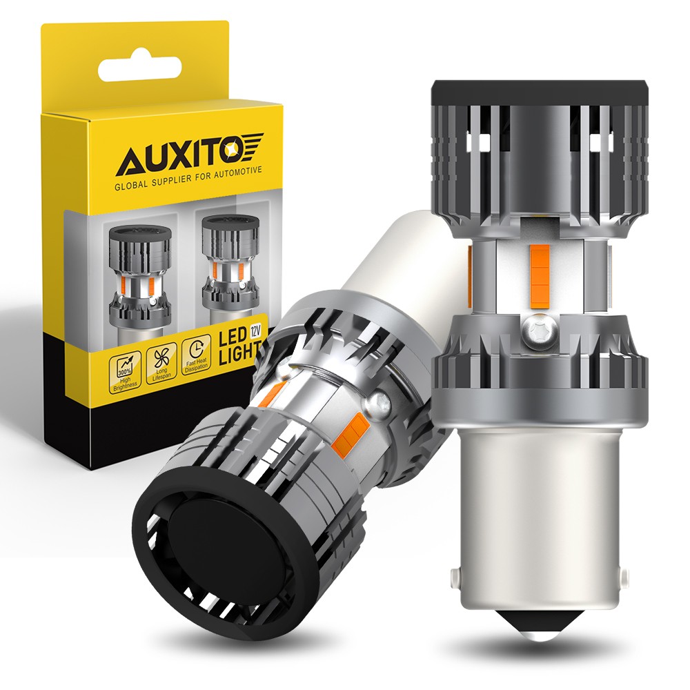 BAU15S LED Turn Signal Light Bulbs Kit PY21W Amber 2400LM Anti Hyper Flash NEW-2