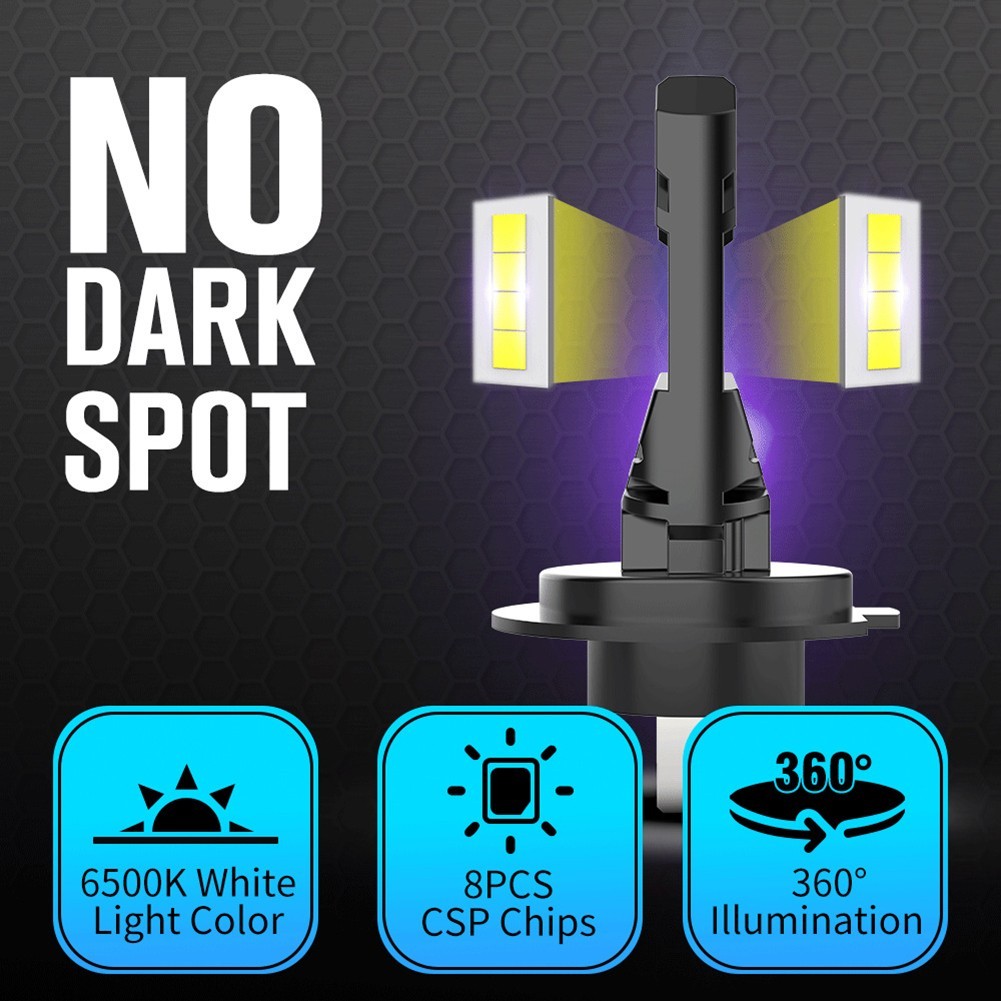 None LED Bulbs Headlight Car 2 Pcs/Set Car Accessories LED Headlight Bulbs