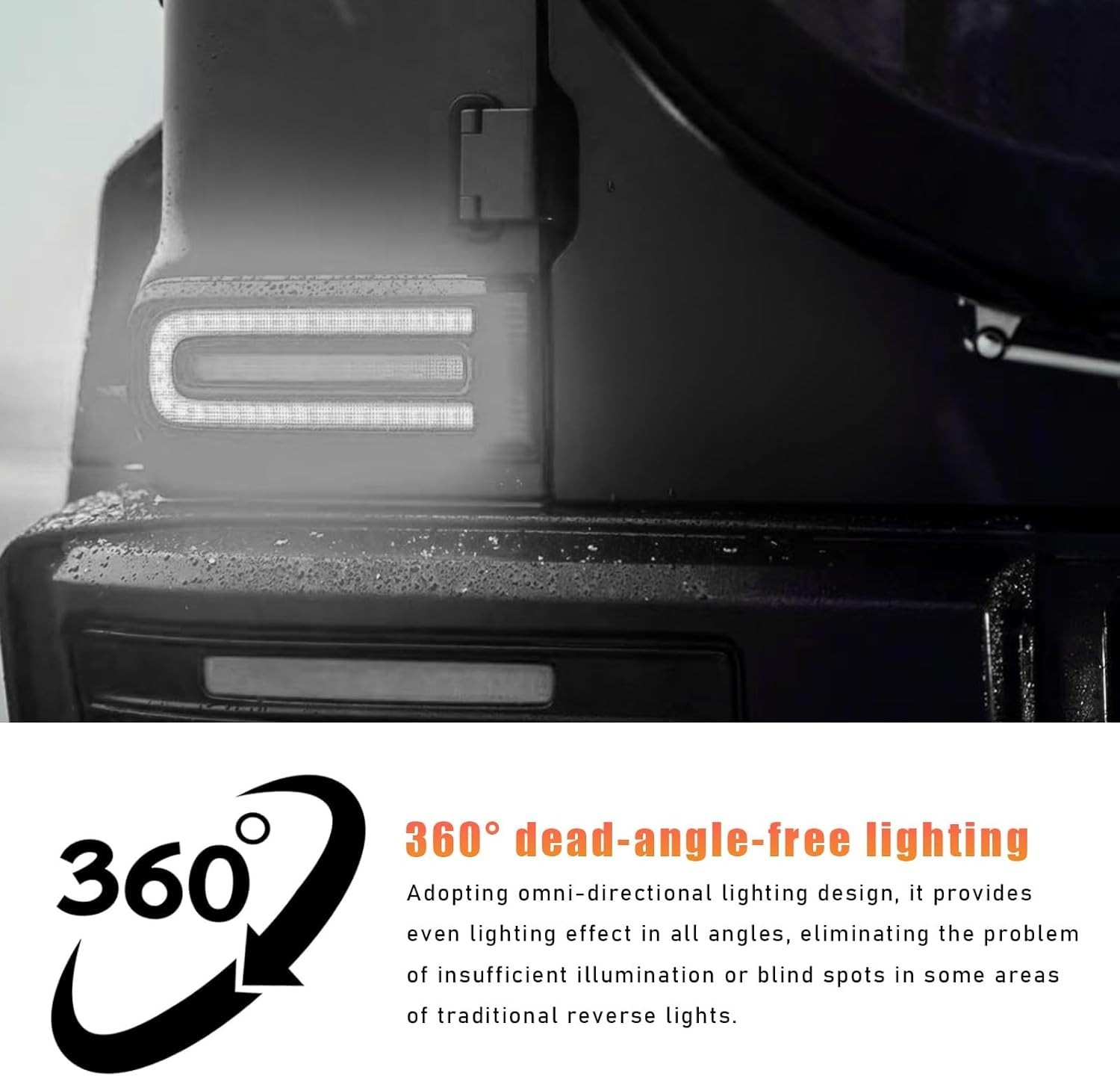 Plug-and-Play 4 PCS LED Reverse Lights – Bright 6500K with 360° Illumination