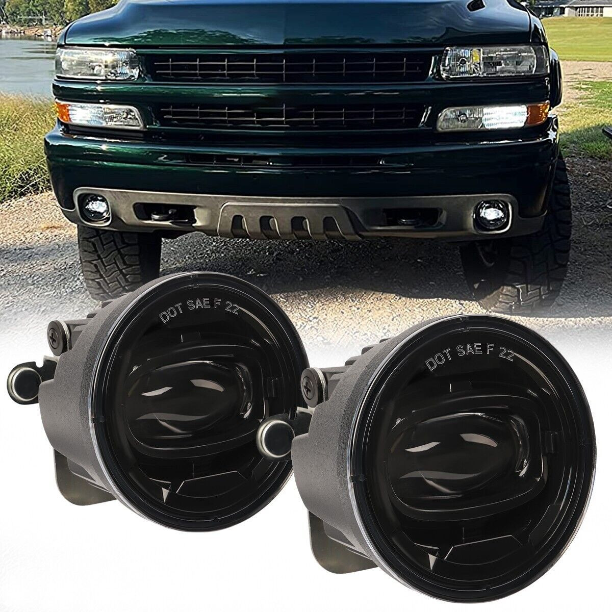 2PCS LED Fog Lights Lamps for 2001-2006 Chevy Suburban 1500 Tahoe Z71