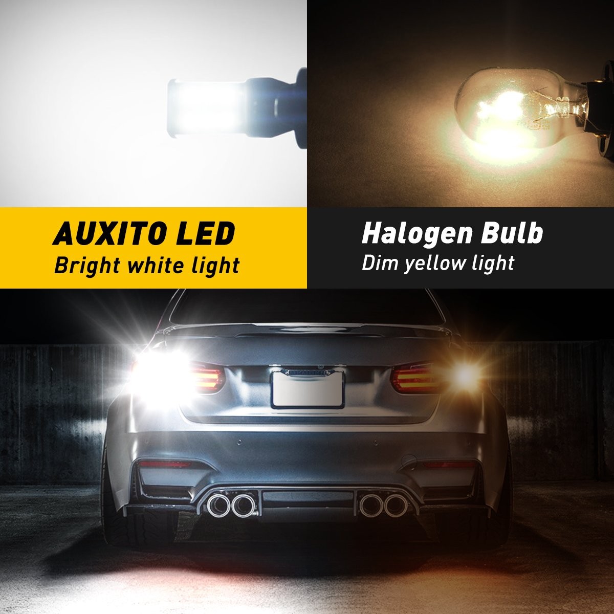 4pcs 1000LM CANBUS T15 921 912 LED Backup Reverse Light Super Bright White 6000K