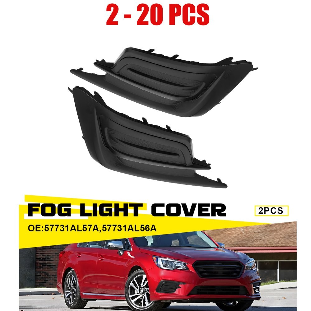 Front Left Right 2-20X Black Fog Light Bezel Cover for 2018-2019 Subaru Legacy