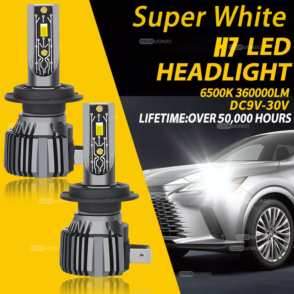 H7 LED Headlight Bulbs 3570 CSP for Volkswagen Jetta Sedan 2005-2019 Low Beam 2X