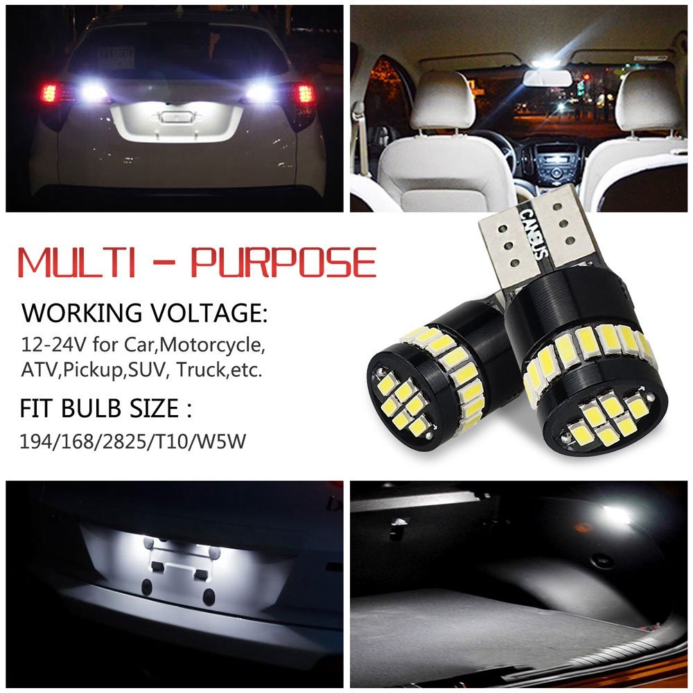 T10 1000LM LED White Bright 194 168 3014 W5W Car Light Bulb For BMW Toyota 6000K
