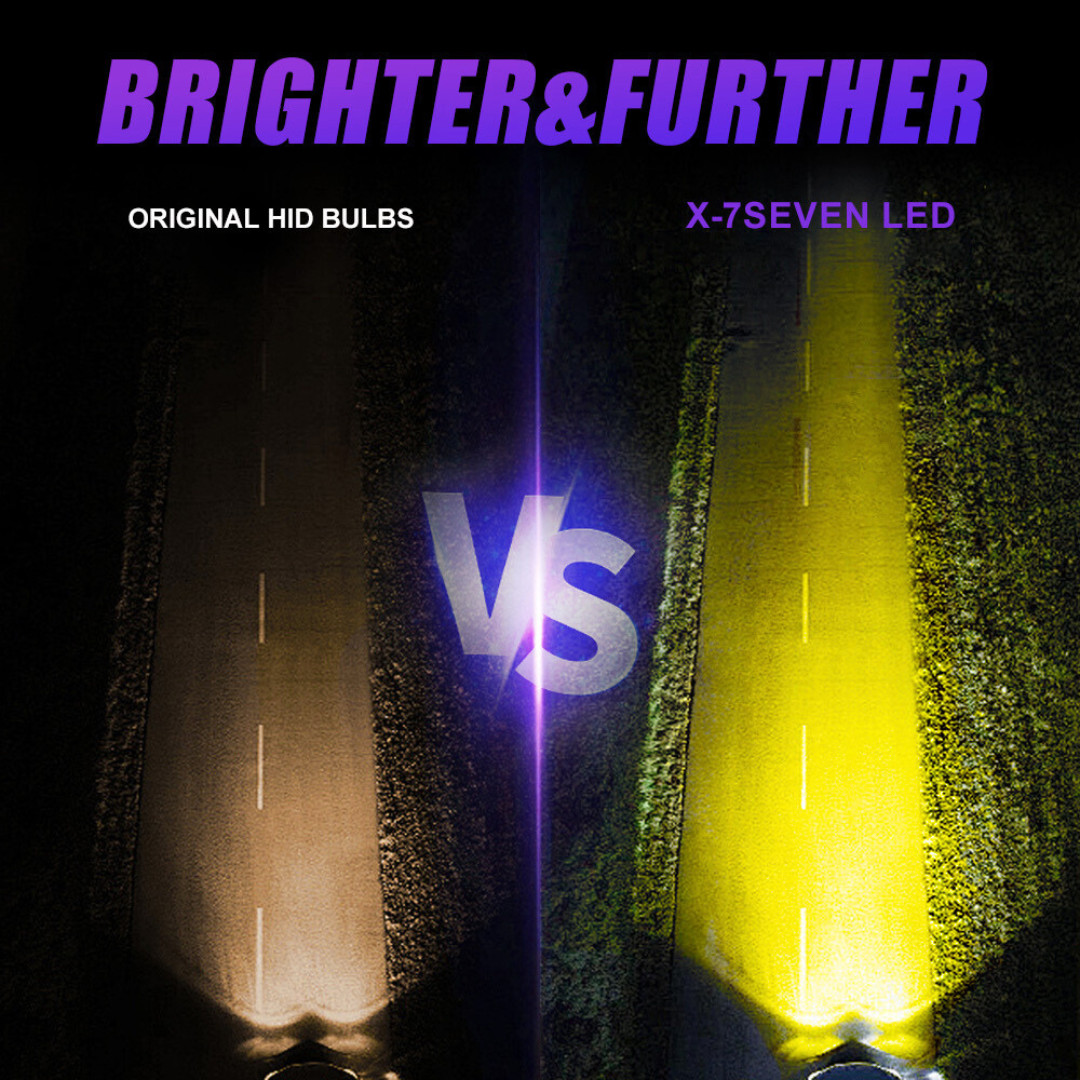 X-7SEVEN 9006 HB4 LED Fog Lights Bulbs Conversion Kit 3000K Golden Yellow 85W
