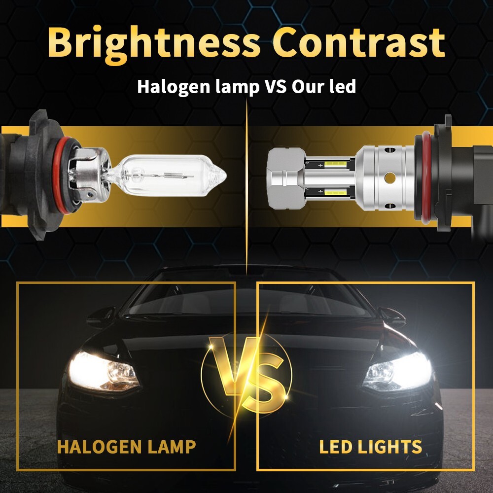 2x 9005 LED Headlight Bulb Kit High Low Beam 60000LM Super Bright 6500K White