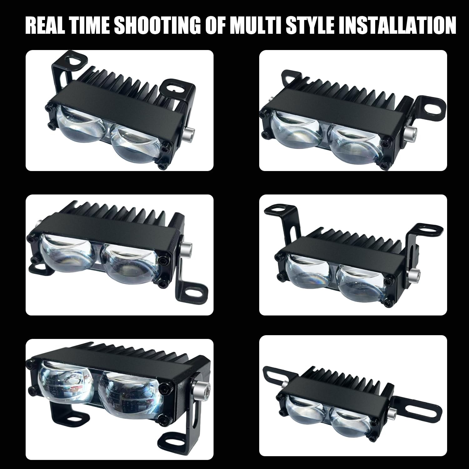 2 PCS Car Grille Light 2.7 Inch Mini Motorcycle Spotlight Fog DC12/24V SUV
