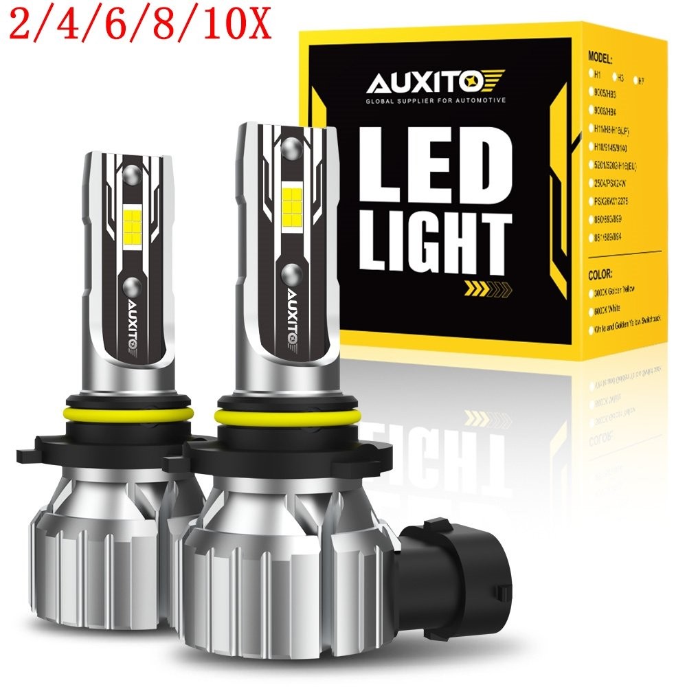 9006 E2 HB4 Series LED Headlight Bulbs Low Beam White Kit Bright AUXITO 2/4X