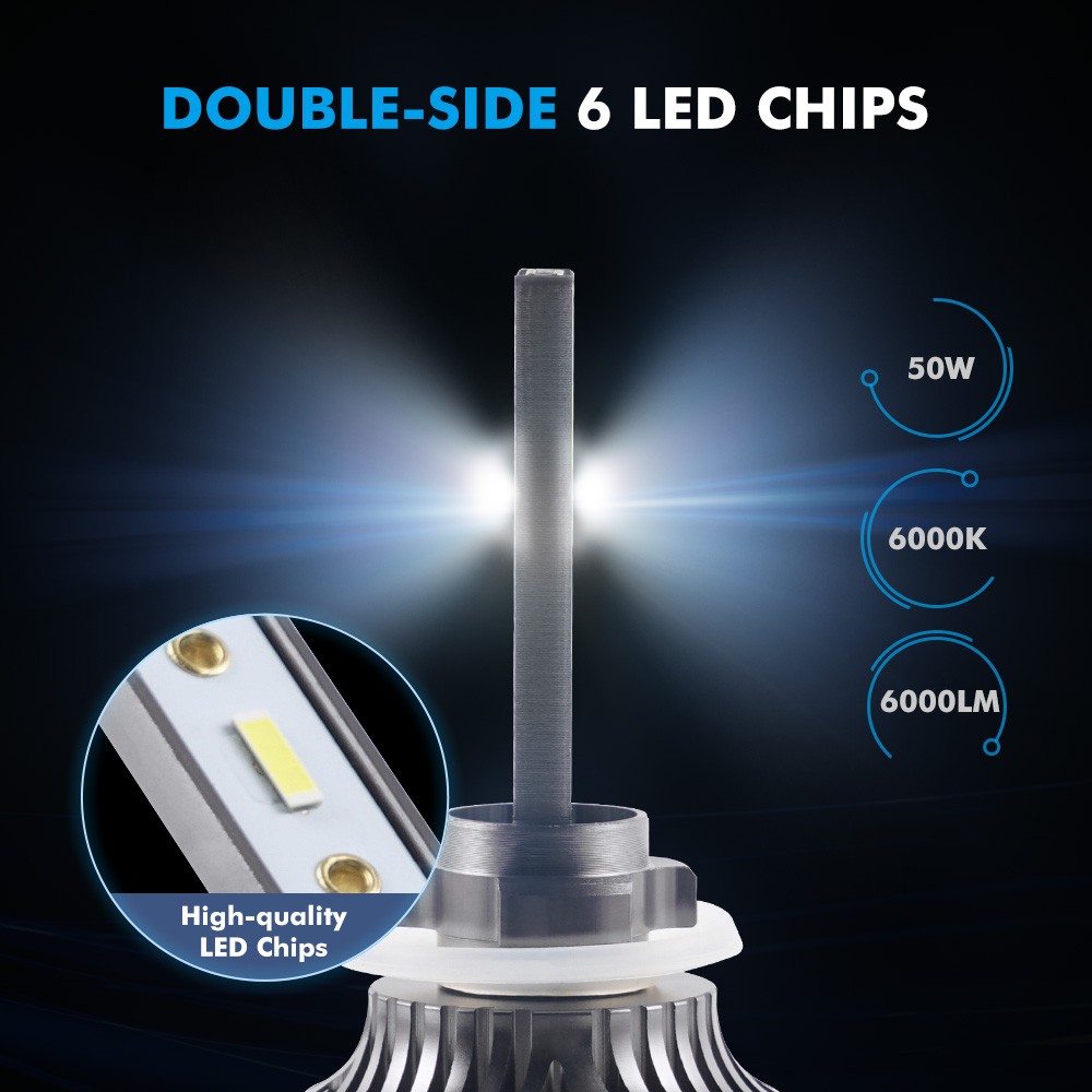 BEVINSEE 880 881 LED Bulbs 6000K Xenon White Car Fog Light for ATV Headlight