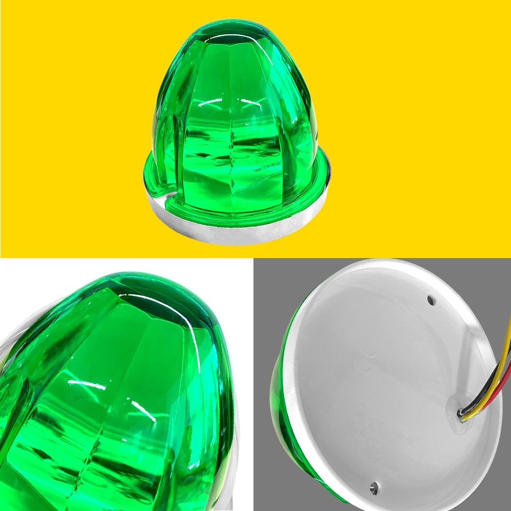2x LED Watermelon Light Truck Trailer Side Marker Clearance Turn Signal Lamp EI