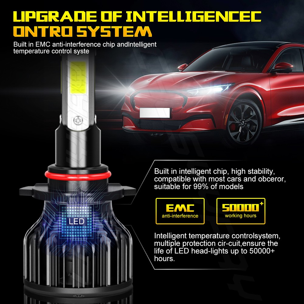For GMC Sierra 1500 2500 2014 2015 LED Headlight + Fog Light Bulbs A++