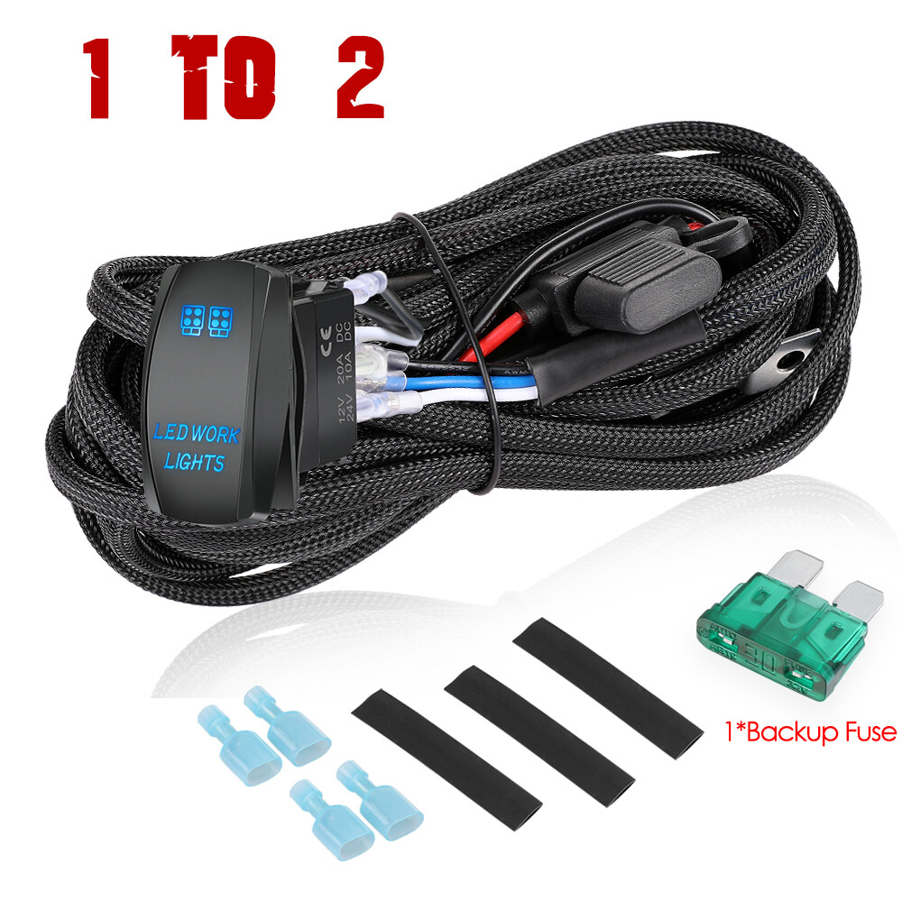 2x For Yamaha YXZ1000R LED Cube Work Light Bar Spot Pods+ Rocker Switch Wiring