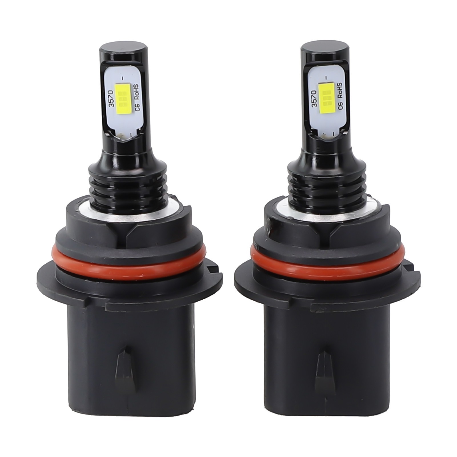 LED Car Headlights Internal Drive Single Beam White Light 2Pcs 50000hrs