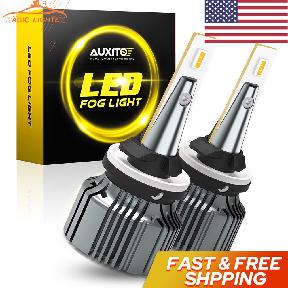 Auxito 880 881 892 LED Fog Driving 4000LM Light Lamp 3000k 100W Yellow Golden 2x