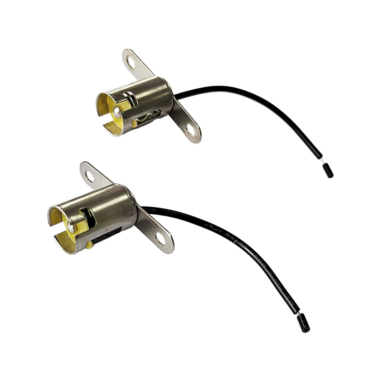 2PCS Car Light Bulb Socket, BA15S LED Socket Holder, 1156 Lamp Adapter Silver