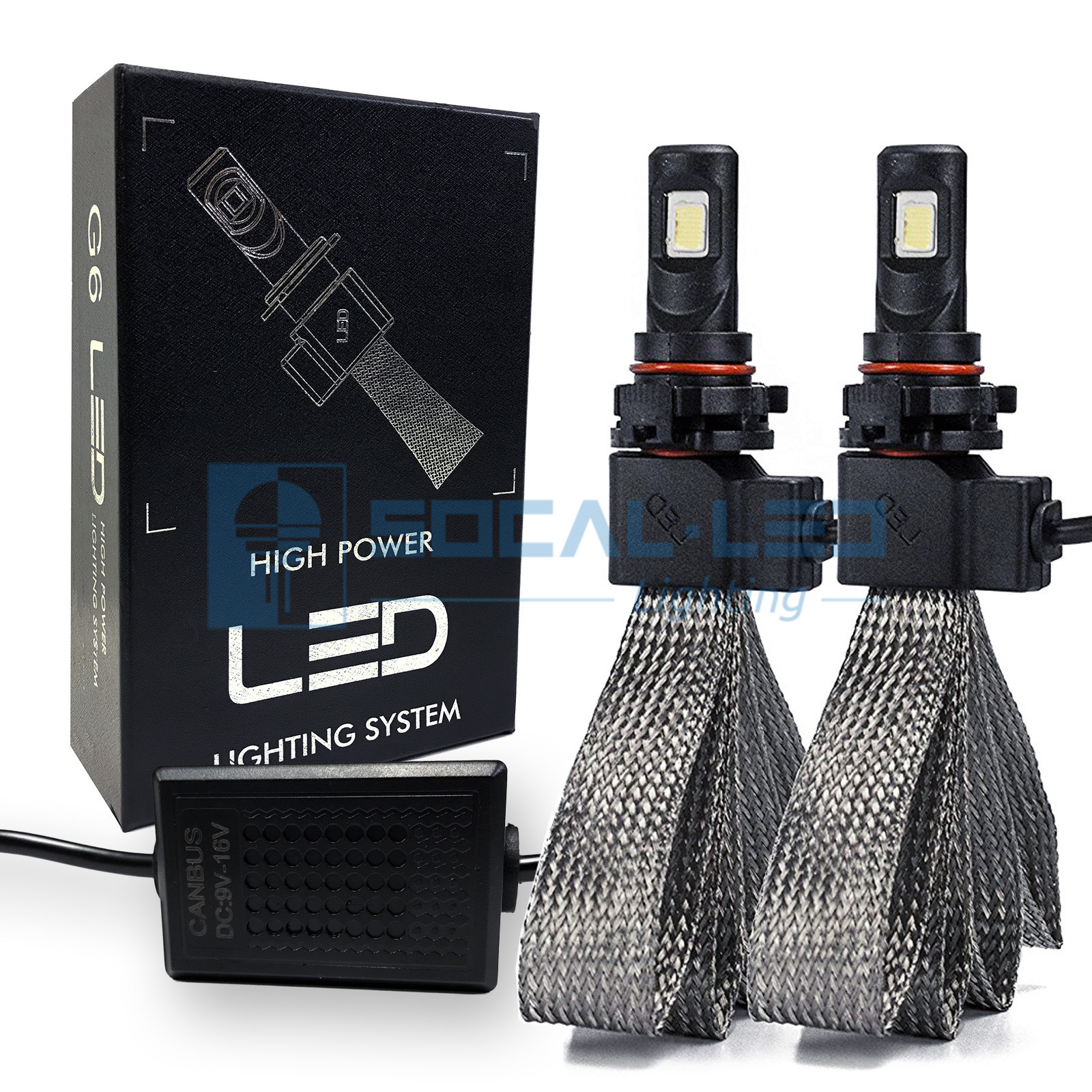 2x Fanless Canbus H16 5202 LED Conversion Kit Fog Light Bulbs 6000K Xenon White