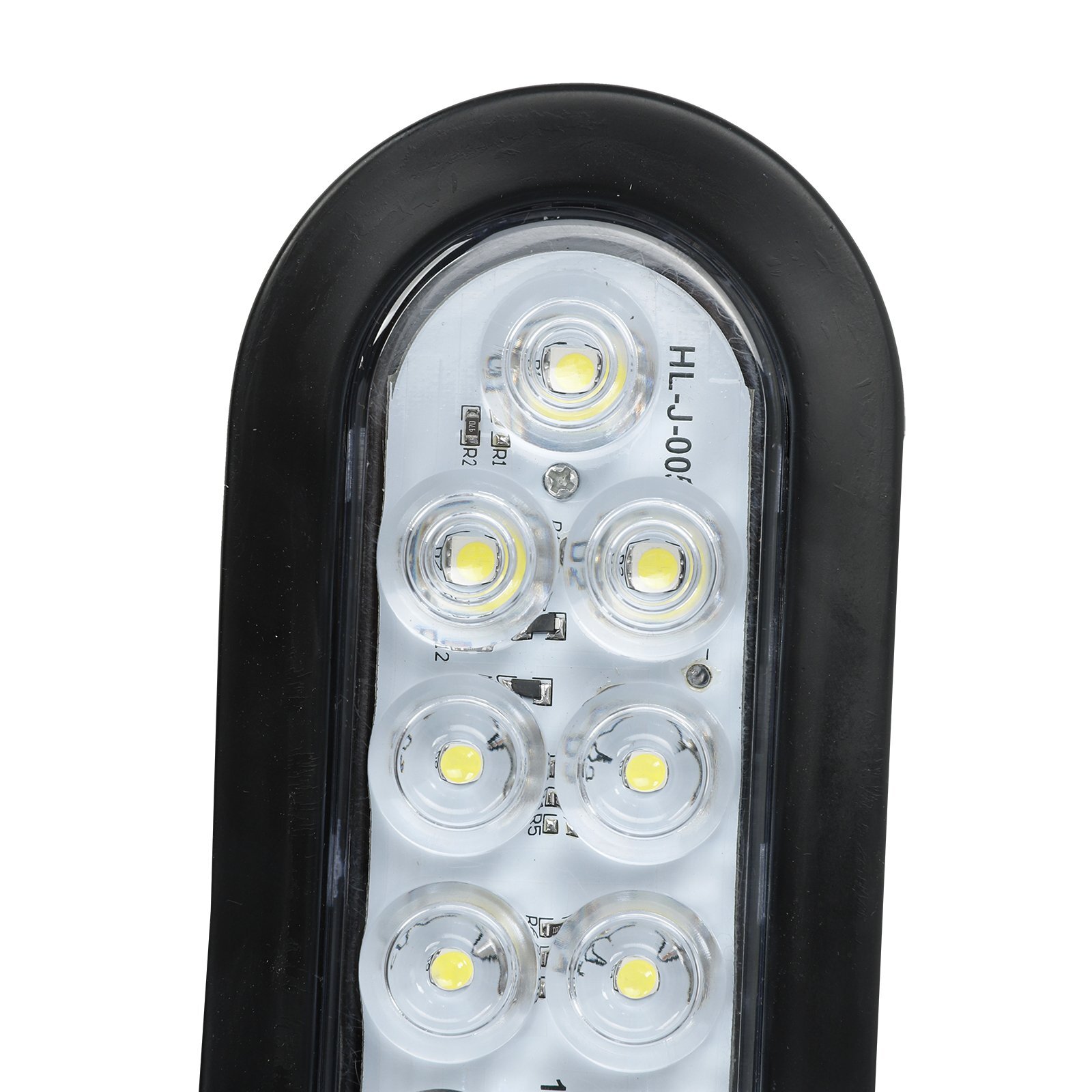 (6) 6″ Oval Clear/White 10 LED Reverse Back Up Light Flush Mount Trailer Truck