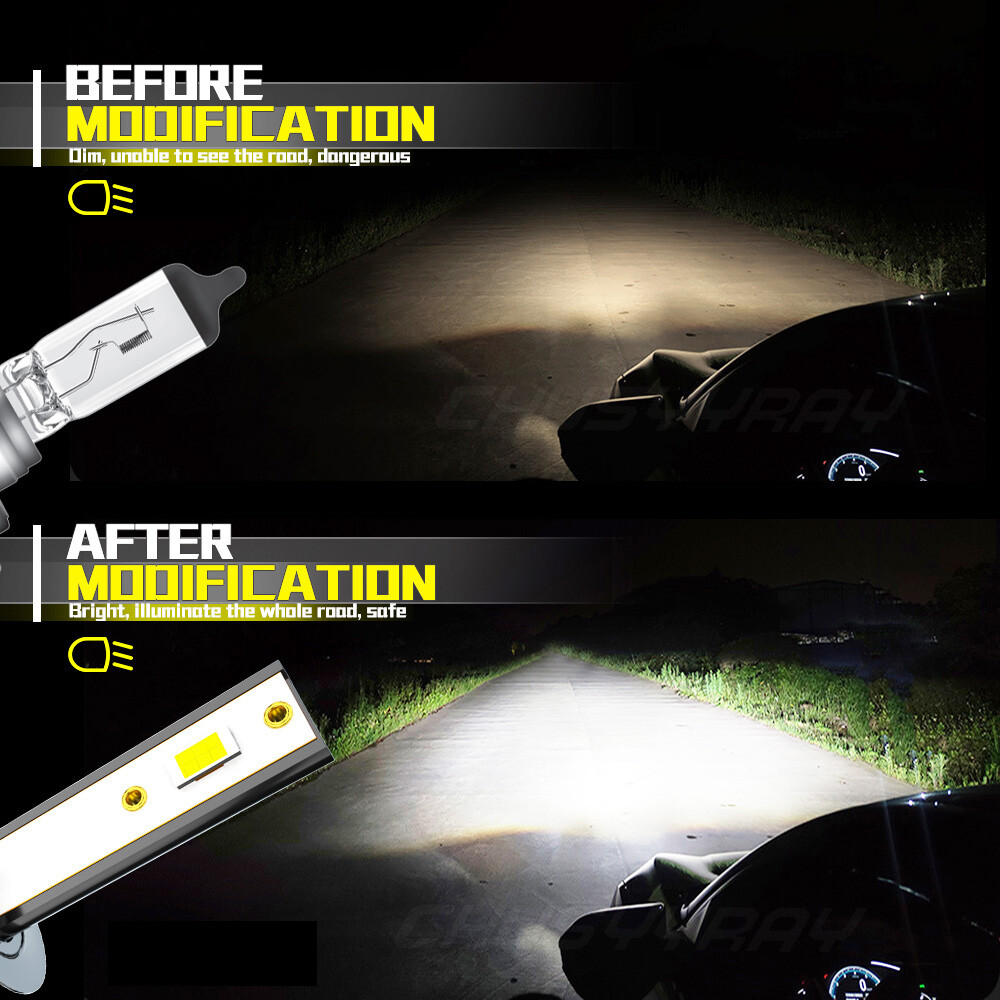 2Pcs NEW CSP LED Headlight Bulbs Super power combo For BMW E30 E34 E24 E36 E38