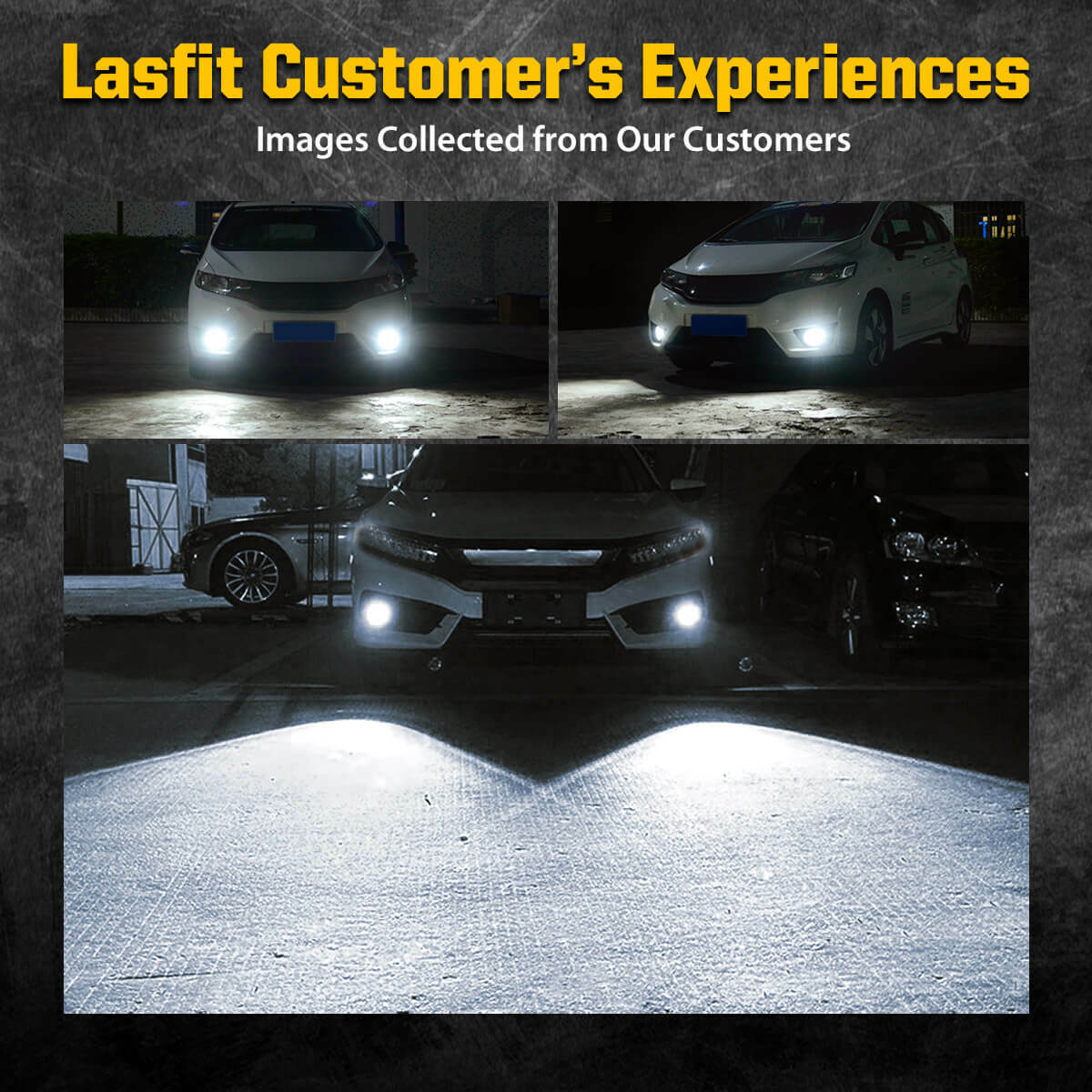 LASFIT 880 881 892 893 LED Fog Light Bulb Conversion Kit 5000LM 6000K 50W White