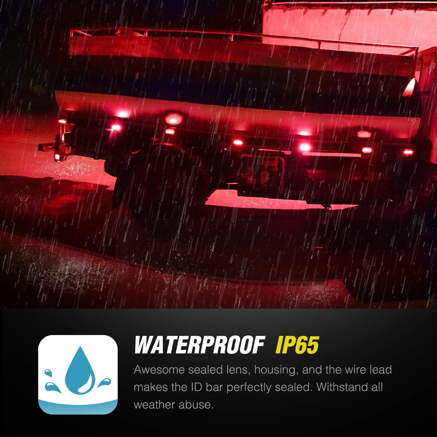 High Brightness 10 PCS LED Side Indicator Lights for 12V Vehicles – Waterproof