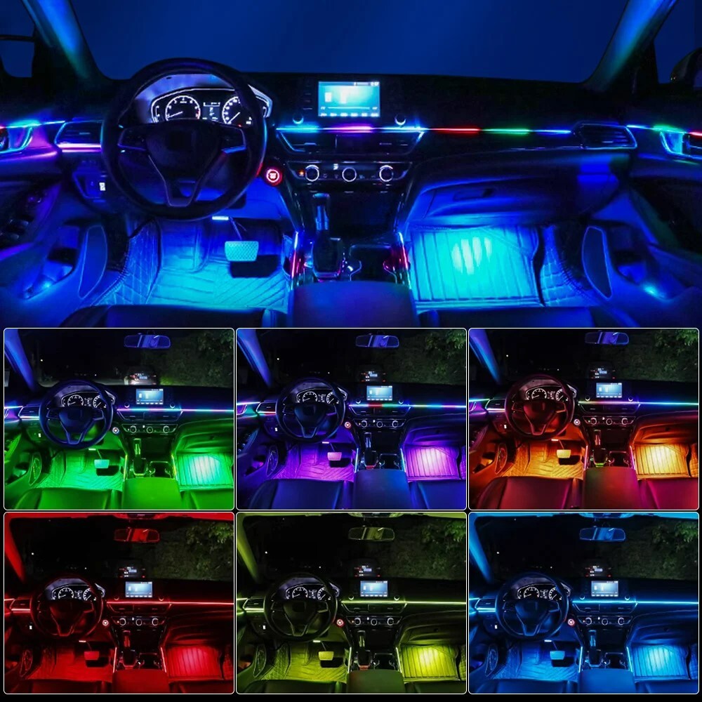 RGB Symphony Car Atmosphere Interior LED Acrylic Guide Fiber Optic Ambient Light