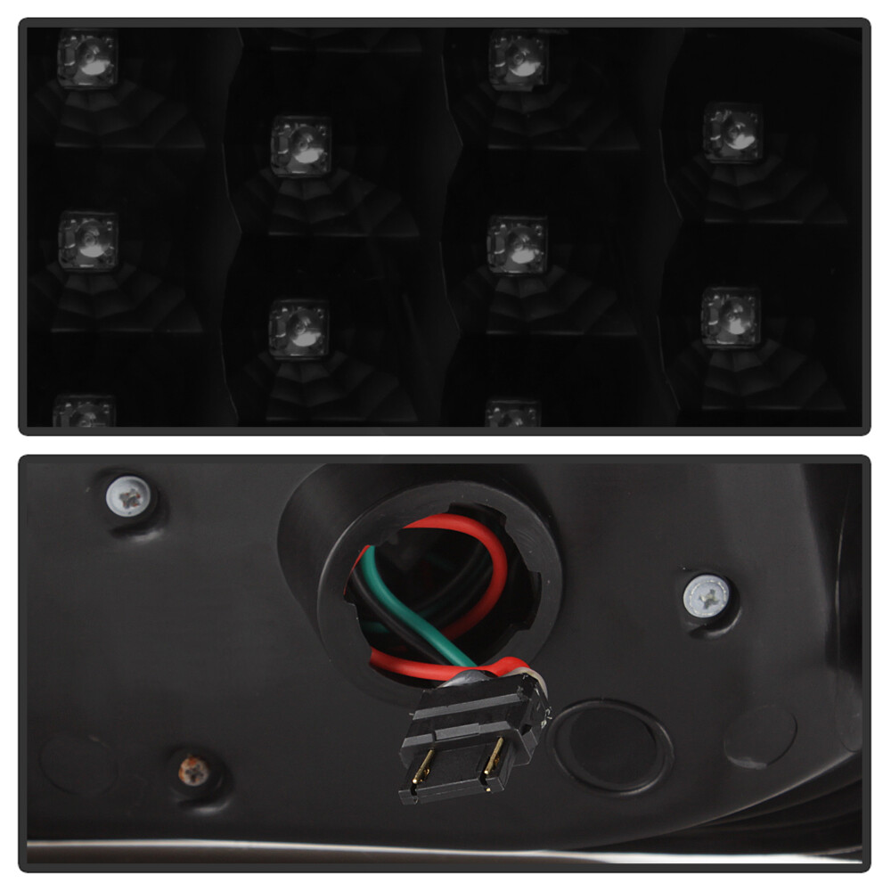 Black Housing Smoke Lens For 2007-2012 Altima Sedan LED Tail Lights Brake Lamps