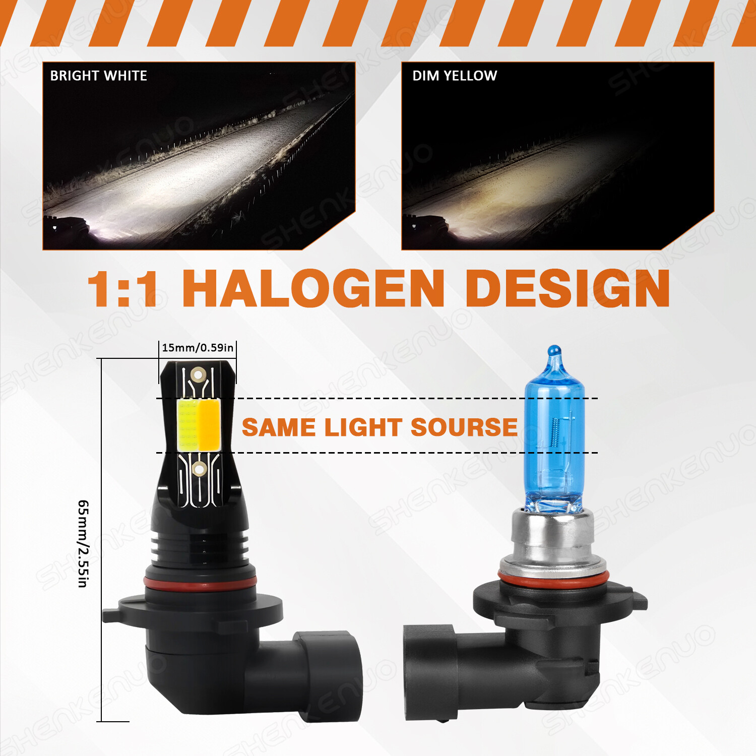 For Chevy Silverado 1500 2500 HD 2003-2005 2006 6000K& 3000K LED Fog Light Bulbs
