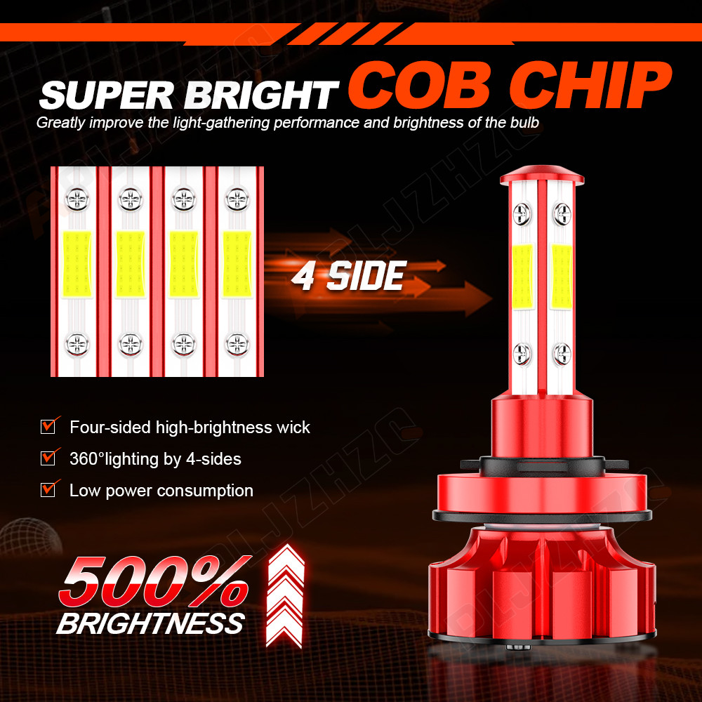 H11 H11 5202 Combo 6x LED Headlight High Low Beam Fog Light Bulbs 6000K