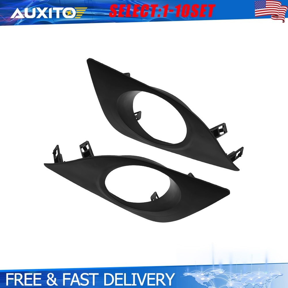 Front Left+Right Bumper Fog Lamp Bezel Cover For 2014 15 16 Toyota Corolla 2-10X