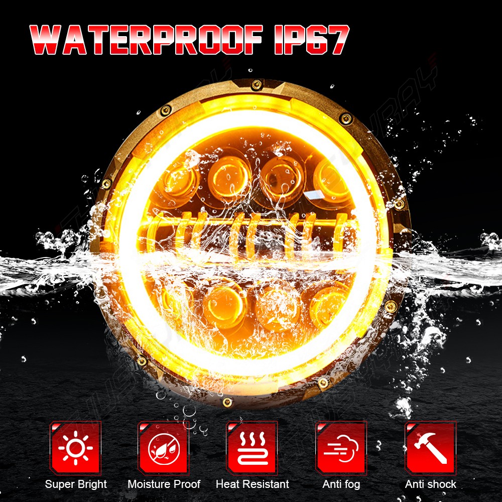 DOT 7″ Round HI/Lo Beam LED Headlights Fit Chevrolet 1962-1980 C10 Pickup Truck