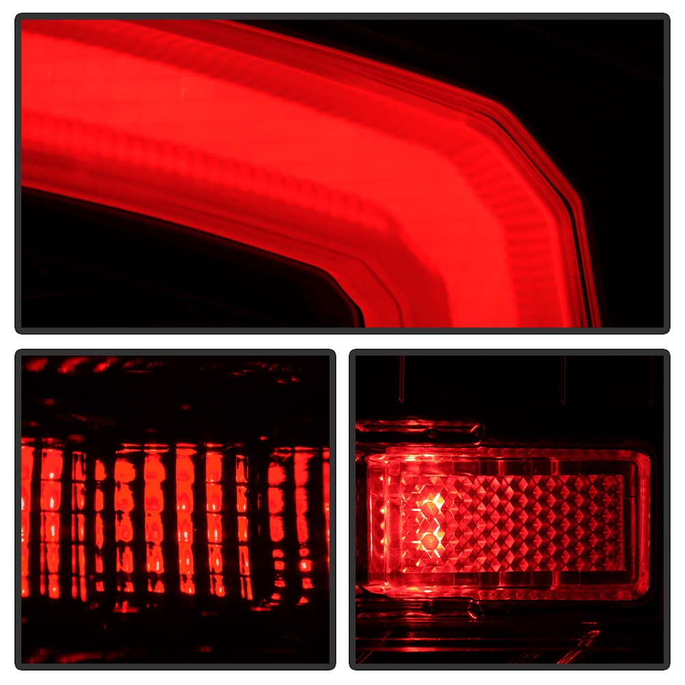 For 1994-2004 Chevy S10/ GMC Sonoma Chrome LED Tube Tail Lights Brake Lamps Pair